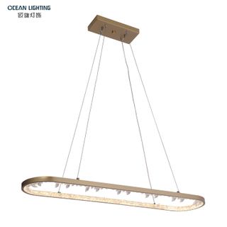 Round Luxury Interior Decoration Lighting Pendant Light Lamp Crystal Chandeliers