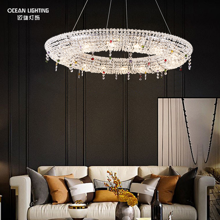 Ocean Lighting Luxury Cristal Lamp IndoorHome Decoration Chandelier For Hotel 