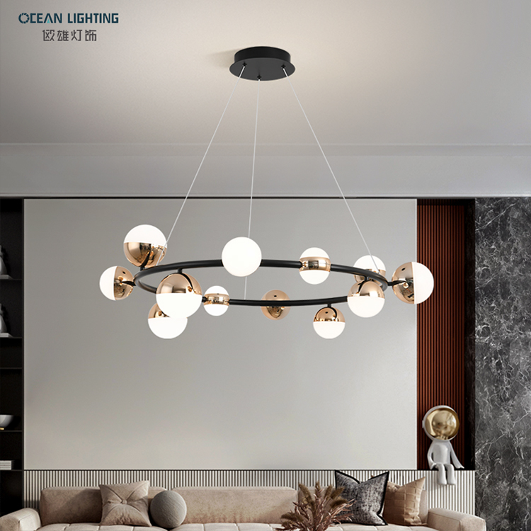 Ocean Lighting Minimalist simple long ceiling kitchen light modern led pendant