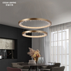 OCEAN LAMP Black And Gold Bedroom Contemporary High Ceiling Round Chandelier