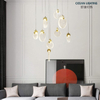 Staircase Decorative Desing Modern Crystal Chandeliers Led Luxury Hanging Lighting Fixtures Round Modern Chandelier