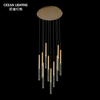 Bronze K9 Crystal LED Hotel Modern Decorative Ceiling Luxury Pendant Lights