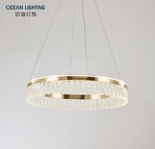 Ocean Lighting Modern Living Room Hanging Light Luxury Crystal Pendant Lamp 
