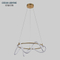 Modern Metal Silica Gel Strip Gold Ring 80W Pendant Lamp LED Round Pendant Lights Modern Chandeliers