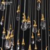 Metal Nordic Led Contemporary Kitchen Pendant Lamp Crystal Ceiling Modern Luxury Island Gold Pendants Light