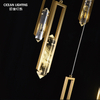 Hotel Ceiling Decorative Lights Gold Pendant Lights Led K9 Crystal Chandelier Modern