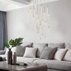Hotel High LED Hanging Fixtures Lamp Design Dining Ceiling Crystal Chandelier Lighting Modern Luxury