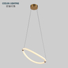 Led Copper Metal Decorative Dining Lamp Silica Gel Modern Celling Pendant Light for Living Room