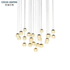 Ocean Staircase Decorative Home Acrylic LED Modern Crystal Chandeliers