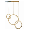 Modern Led Living Room Hotel Circle Line Pendant Lighting New Design Ring Round Chandelier