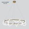 Modern Metal Silica Gel Strip Gold Ring 100W Pendant Lamp LED Round Pendant Lights Hotel Chandeliers