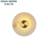 2026 Modern Alabaster Stone Wall Lamp with Brass Finish for Luxury Interior