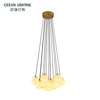 Home/Hotel Decoration Alabaster Pendant Lighting Decoration Lamp with Black Finish for Luxury Interior