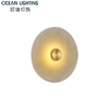 2026 Modern Alabaster Stone Wall Lamp with Brass Finish for Luxury Interior