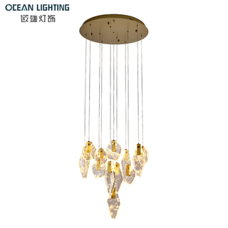 Modern Indoor Decoration Style Decoration Crystal Pendant Lighting with Chrome Finish