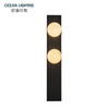 New Style Travertine Stone Pendant Decoration Lamp with Black Finish for Luxury Interior