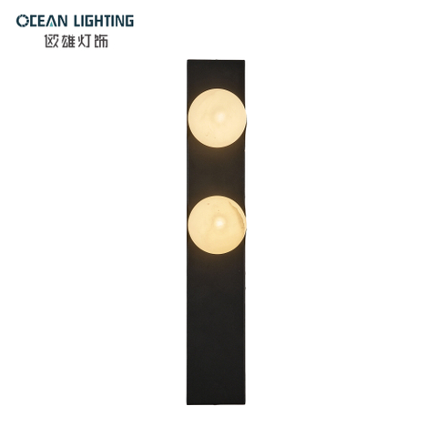 New Style Travertine Stone Pendant Decoration Lamp with Black Finish for Luxury Interior