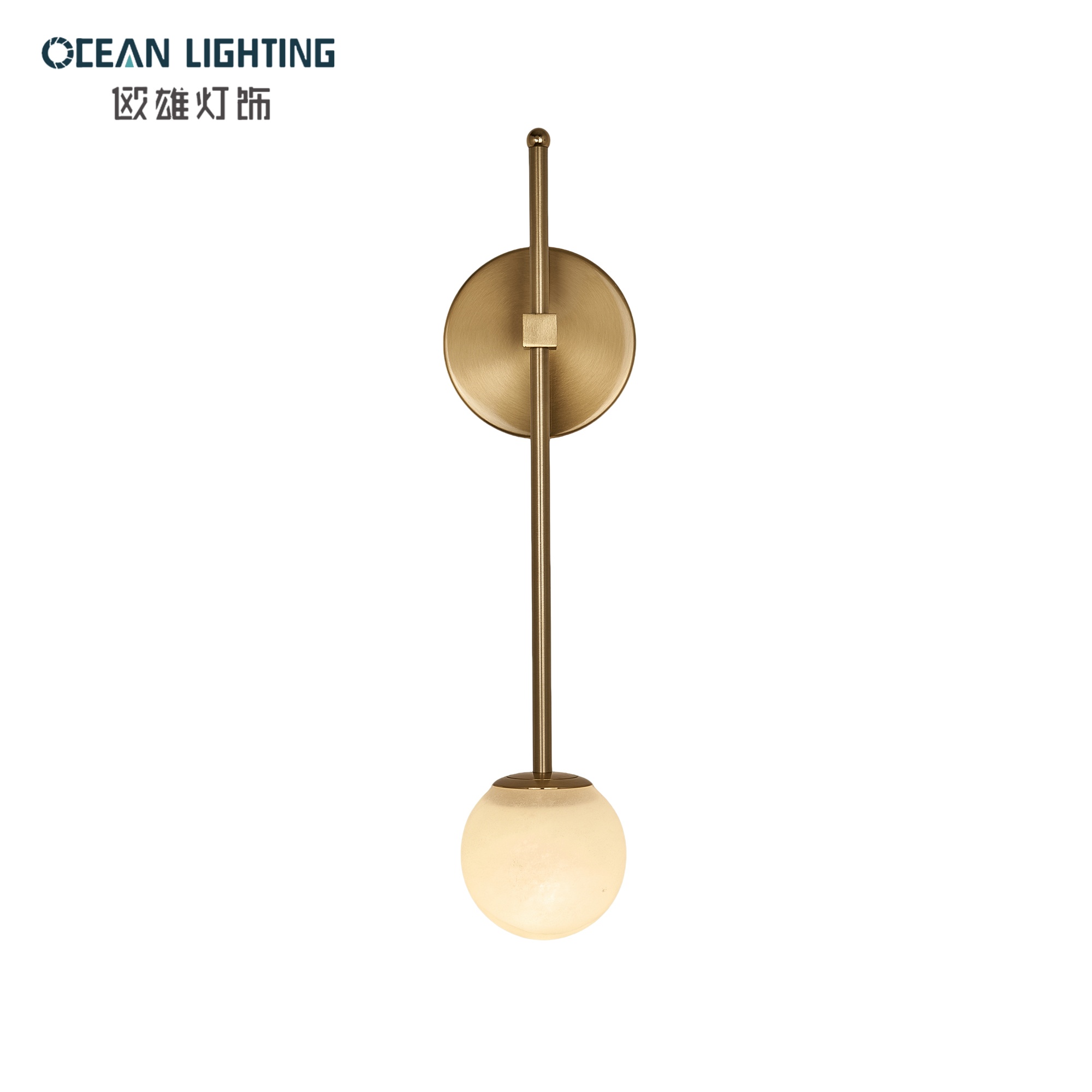 Home/Hotel Decoration Alabaster Wall Lighting Decoration Lamp with Black Finish for Luxury Interior