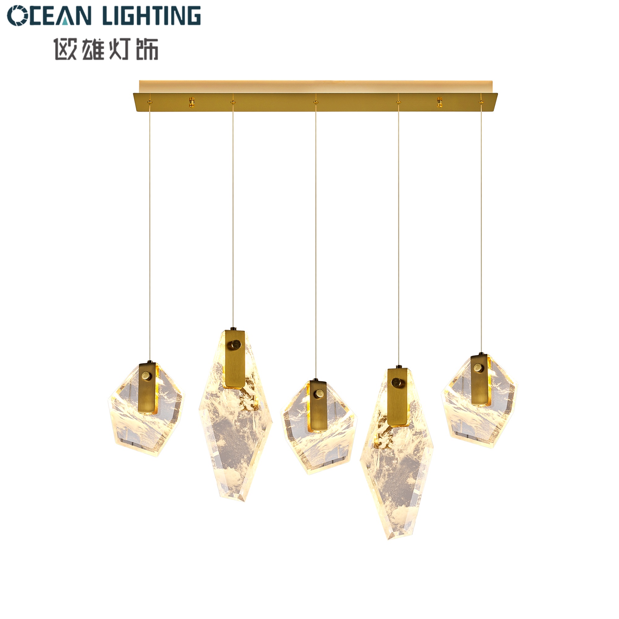 Modern Indoor Decoration Style Decoration Crystal Pendant Lighting with Chrome Finish