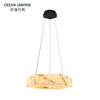 New Style Faux Alabaster Pendant Lighting Decoration Lamp with Black Finish for Luxury Interior