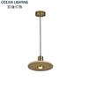 2026 Modern Yellow/Red Travertine Stone Pendant Decoration Lamp with Black Finish for Luxury Interior