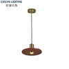 2026 Modern Yellow/Red Travertine Stone Pendant Decoration Lamp with Black Finish for Luxury Interior