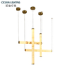 Indoor Decoration Alabaster Pendant Lighting Decoration Lamp with Black Finish for Luxury Interior