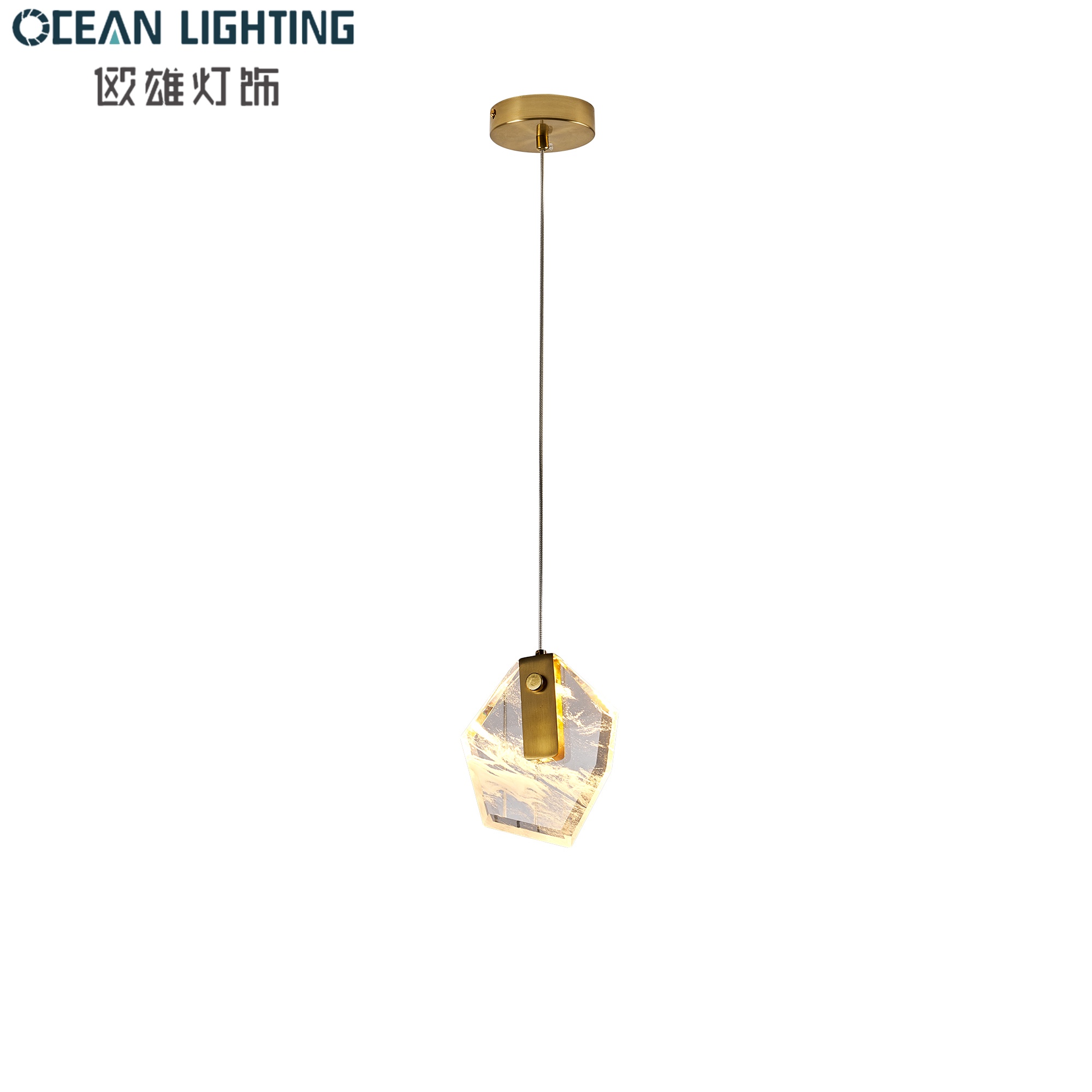 Modern Indoor Decoration Style Decoration Crystal Pendant Lighting with Chrome Finish