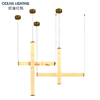 Indoor Decoration Alabaster Pendant Lighting Decoration Lamp with Black Finish for Luxury Interior