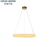 New Style Faux Alabaster Pendant Lighting Decoration Lamp with Black Finish for Luxury Interior